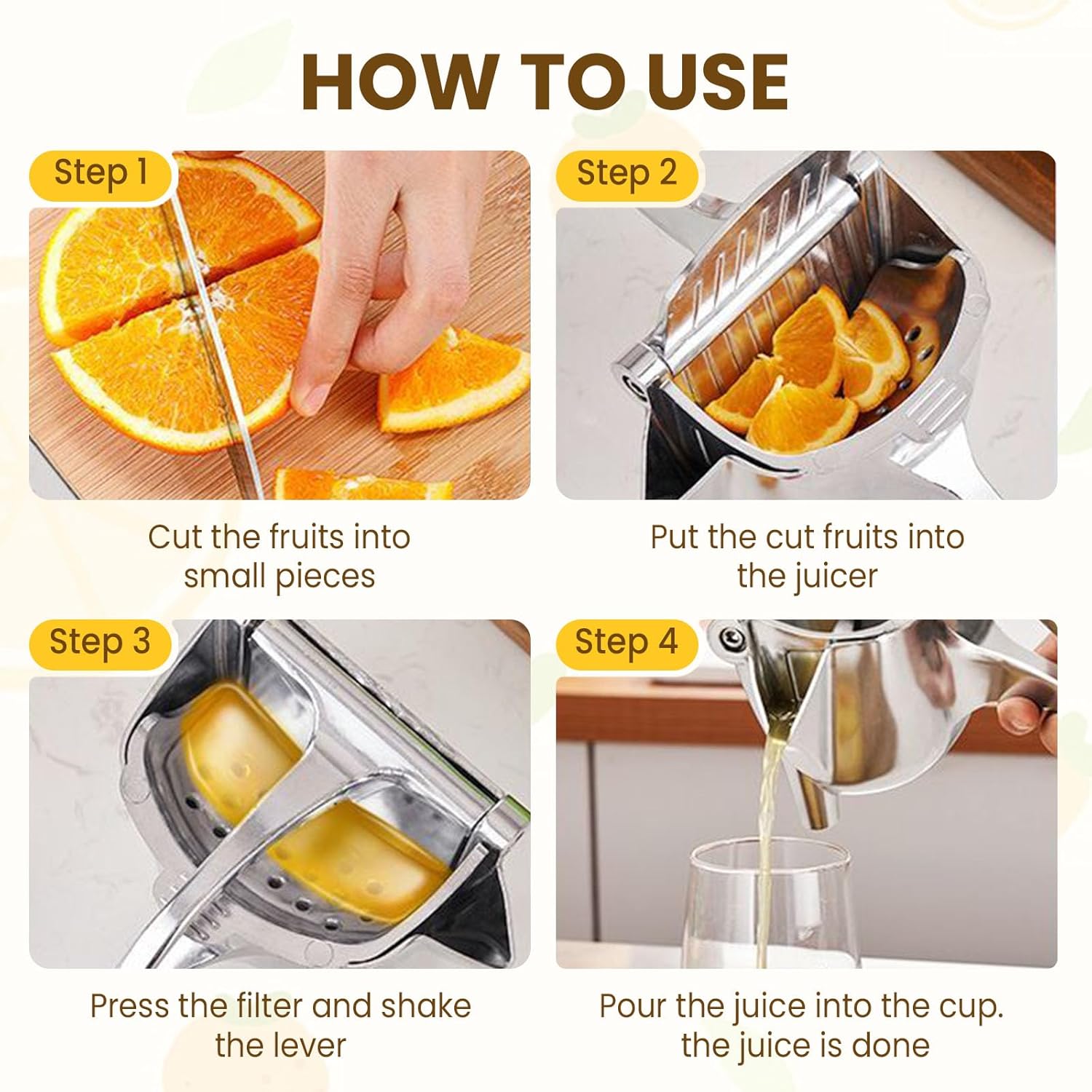 Amateur Premium Stainless Steel Manual Lemon and Lime Squeezer