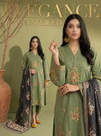 URGE 3-Piece Embroidered Lawn Suit — Unstitched