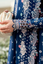 Lawn Cotton Suit — With Organza Dupatta