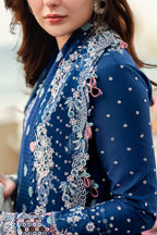 Lawn Cotton Suit — With Organza Dupatta