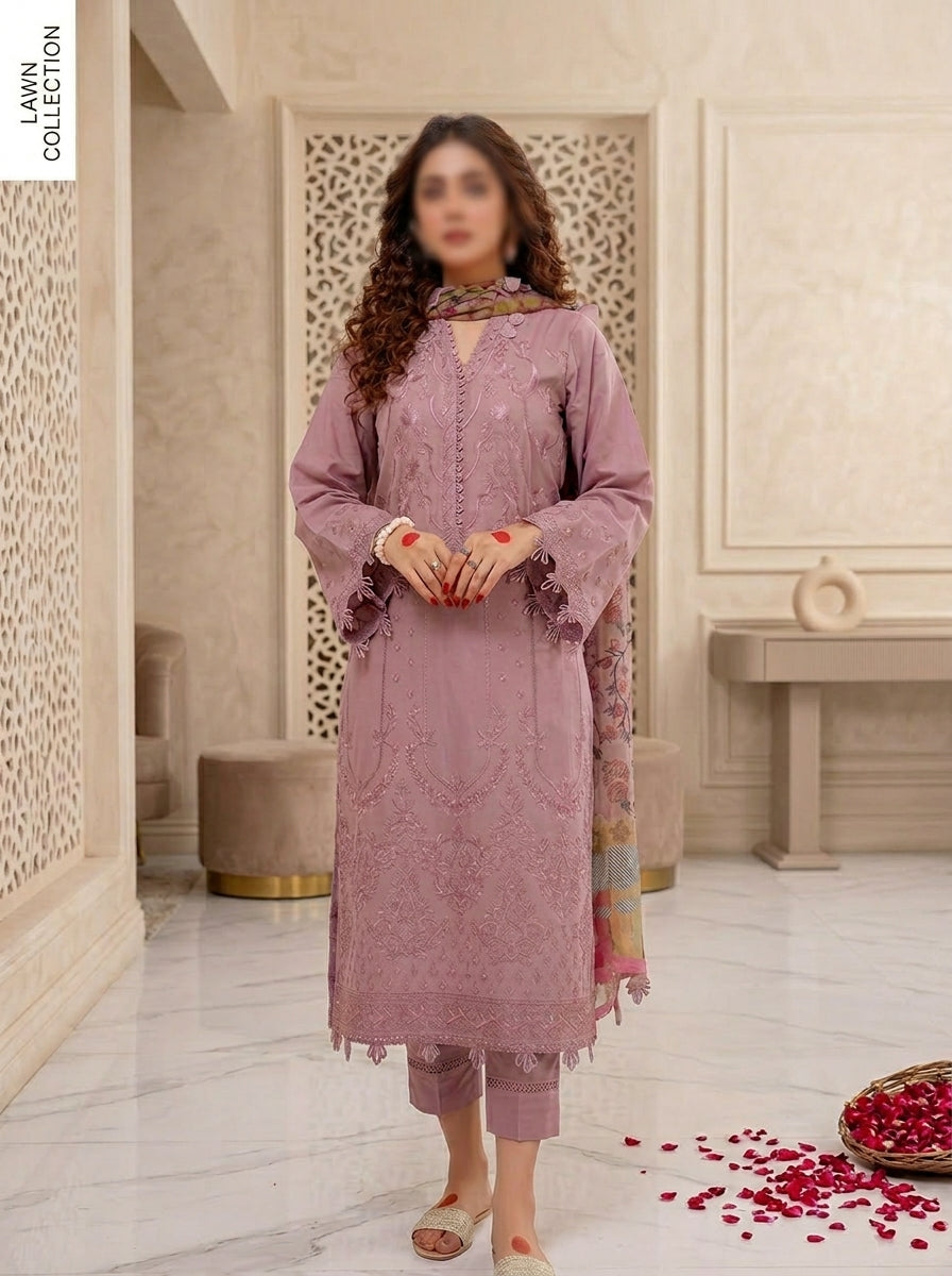 3-Piece Embroidered Lawn Suit