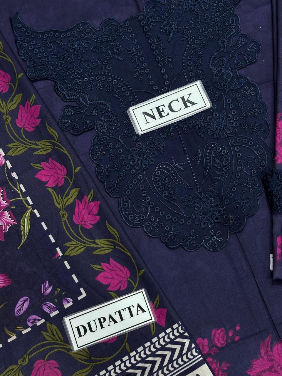 Digital Printed Lawn Suit — With Lawn Printed Dupatta