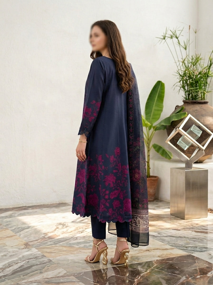 Digital Printed Lawn Suit — With Lawn Printed Dupatta